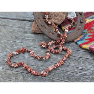 Vintage Southwestern Red Jasper Necklace, Stone Nugget Necklace